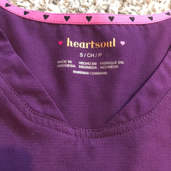 Heartsoul Eggplant Scrub Set S/MP - Picture 2 of 5